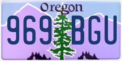OR license plate 969BGU