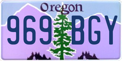 OR license plate 969BGY