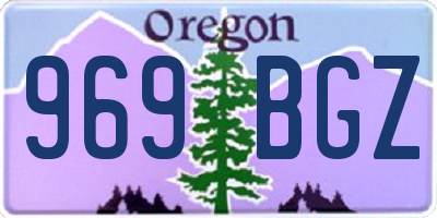 OR license plate 969BGZ