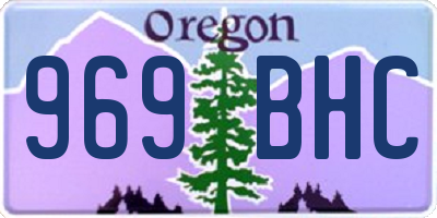 OR license plate 969BHC