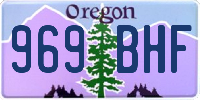 OR license plate 969BHF