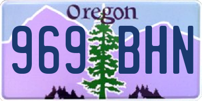OR license plate 969BHN