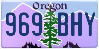 OR license plate 969BHY