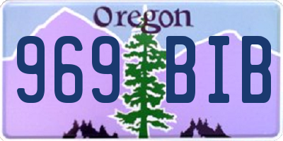 OR license plate 969BIB