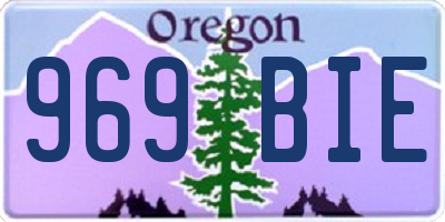 OR license plate 969BIE