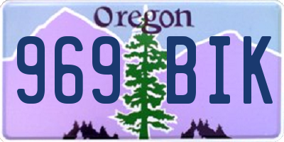 OR license plate 969BIK