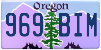 OR license plate 969BIM