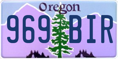 OR license plate 969BIR