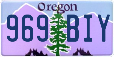 OR license plate 969BIY