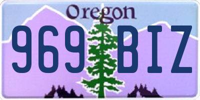 OR license plate 969BIZ