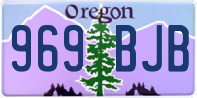 OR license plate 969BJB