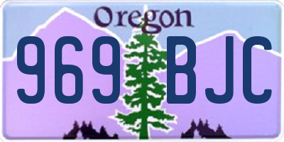 OR license plate 969BJC
