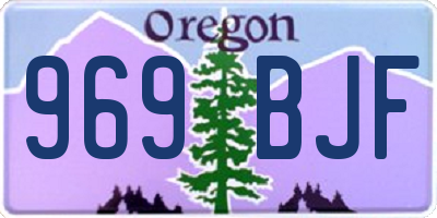 OR license plate 969BJF