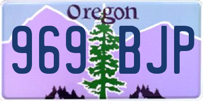 OR license plate 969BJP