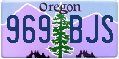 OR license plate 969BJS