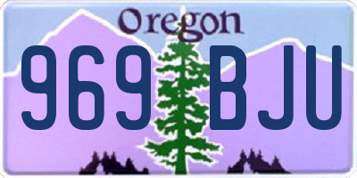 OR license plate 969BJU