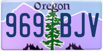 OR license plate 969BJV