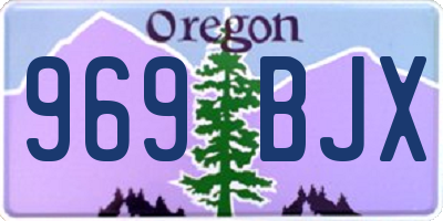 OR license plate 969BJX