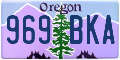 OR license plate 969BKA