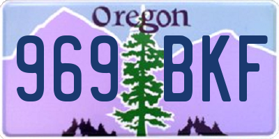 OR license plate 969BKF