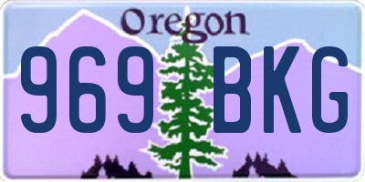 OR license plate 969BKG