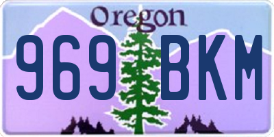 OR license plate 969BKM