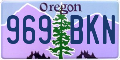 OR license plate 969BKN
