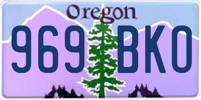 OR license plate 969BKO