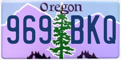 OR license plate 969BKQ
