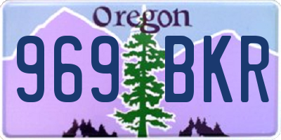 OR license plate 969BKR