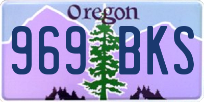 OR license plate 969BKS