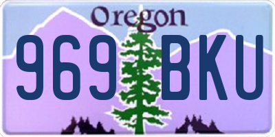 OR license plate 969BKU