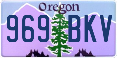 OR license plate 969BKV