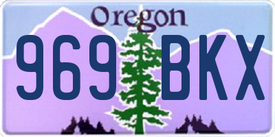 OR license plate 969BKX