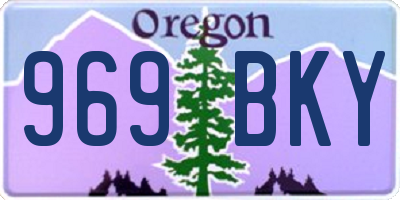 OR license plate 969BKY