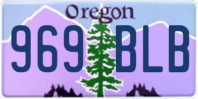 OR license plate 969BLB