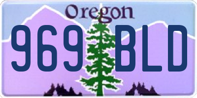 OR license plate 969BLD