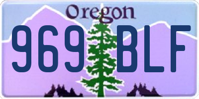 OR license plate 969BLF