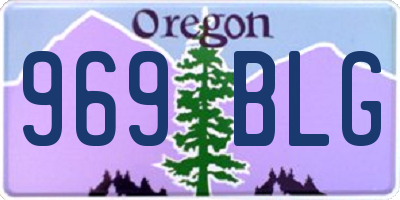 OR license plate 969BLG