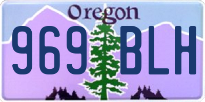 OR license plate 969BLH