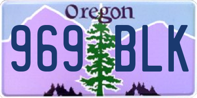 OR license plate 969BLK