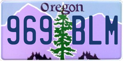 OR license plate 969BLM