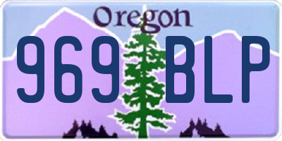 OR license plate 969BLP