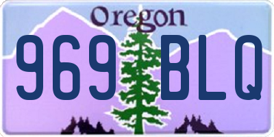 OR license plate 969BLQ