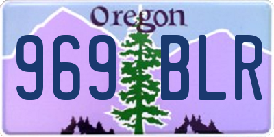 OR license plate 969BLR