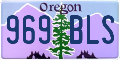 OR license plate 969BLS