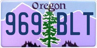 OR license plate 969BLT