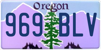 OR license plate 969BLV