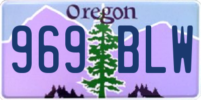 OR license plate 969BLW