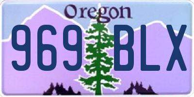 OR license plate 969BLX